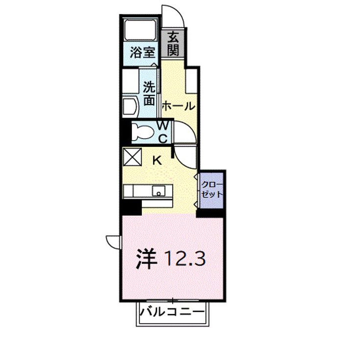 岡山県倉敷市福田町古新田(アパート)の賃貸物件の間取り