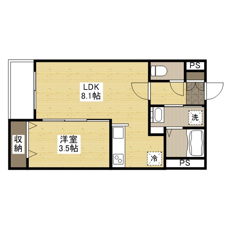 月光福山東壱番館103(Cタイプ)の間取り