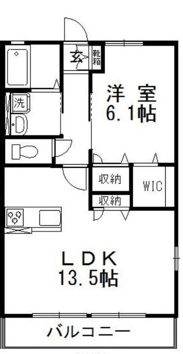 岡山県倉敷市連島町連島(アパート)の賃貸物件の間取り