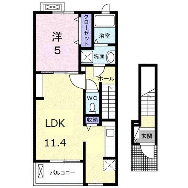 アルドール香西Ⅱの間取り
