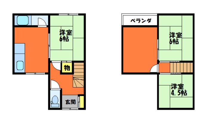 岡山県倉敷市中島(一戸建)の賃貸物件Ⅴの間取り
