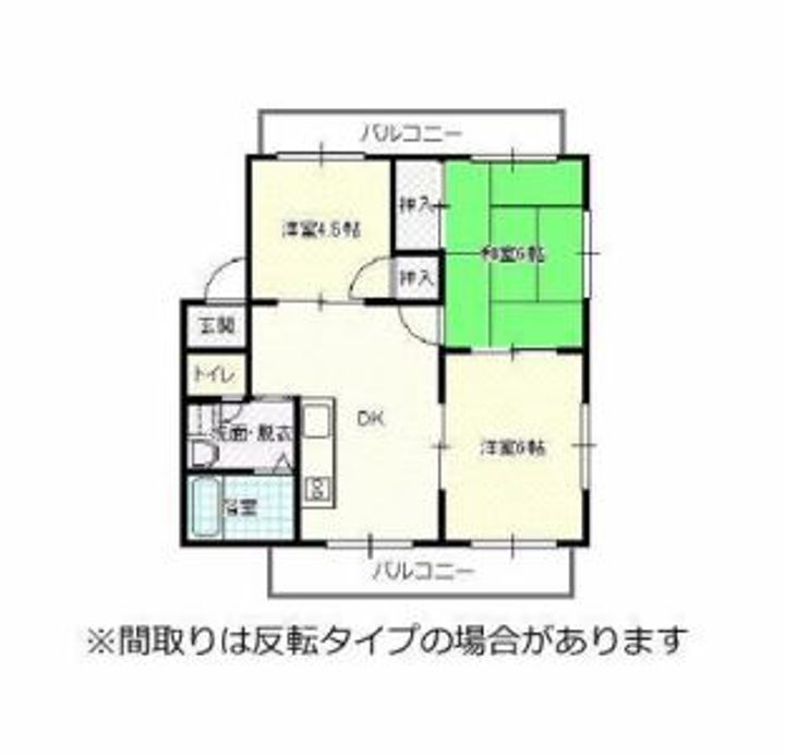 オリーブハウス万能倉B棟 302の間取り
