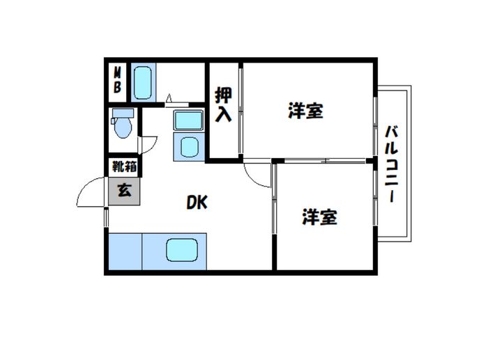 サンライフ日吉台201の間取り