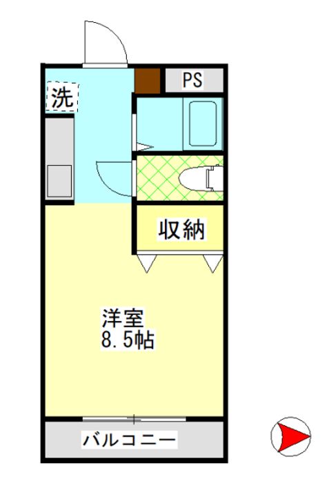 ウィステリアコート田ノ上Ⅱの間取り