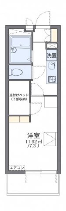 レオパレスエトワール 栗林402の間取り