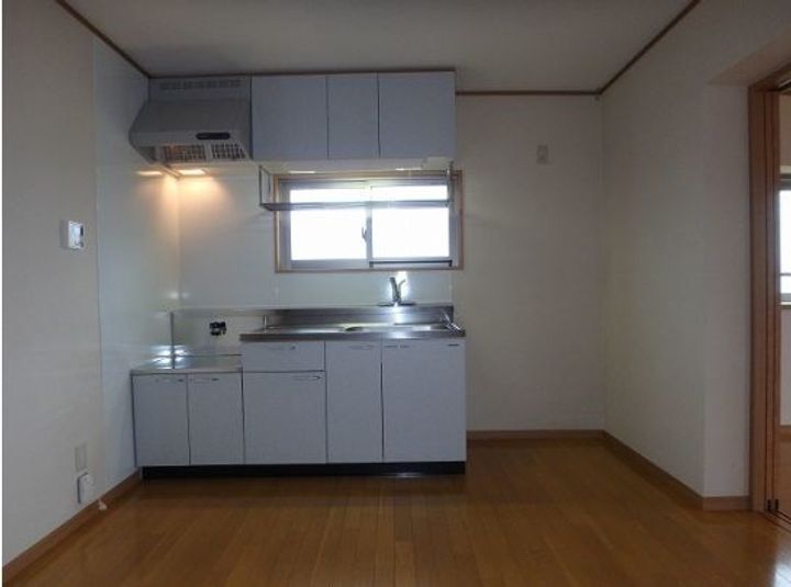 岡山県倉敷市真備町川辺(マンション)の賃貸物件のキッチン