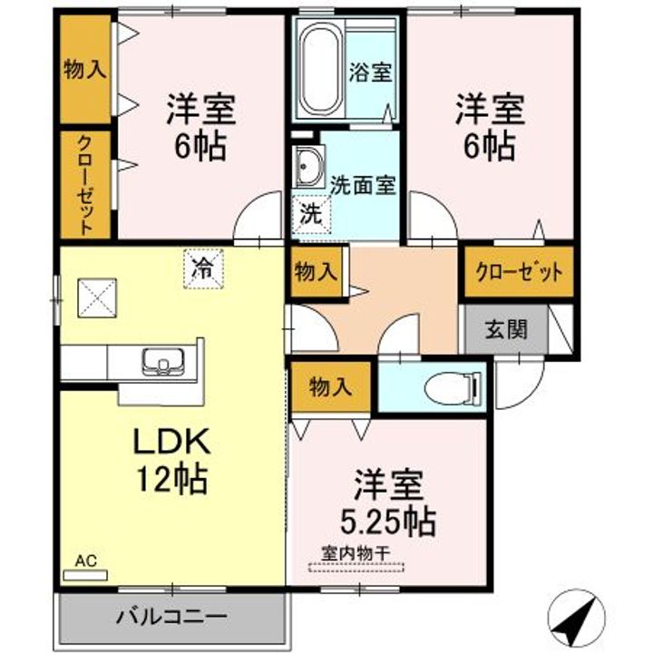 プランク・ラヴィーン A棟の間取り
