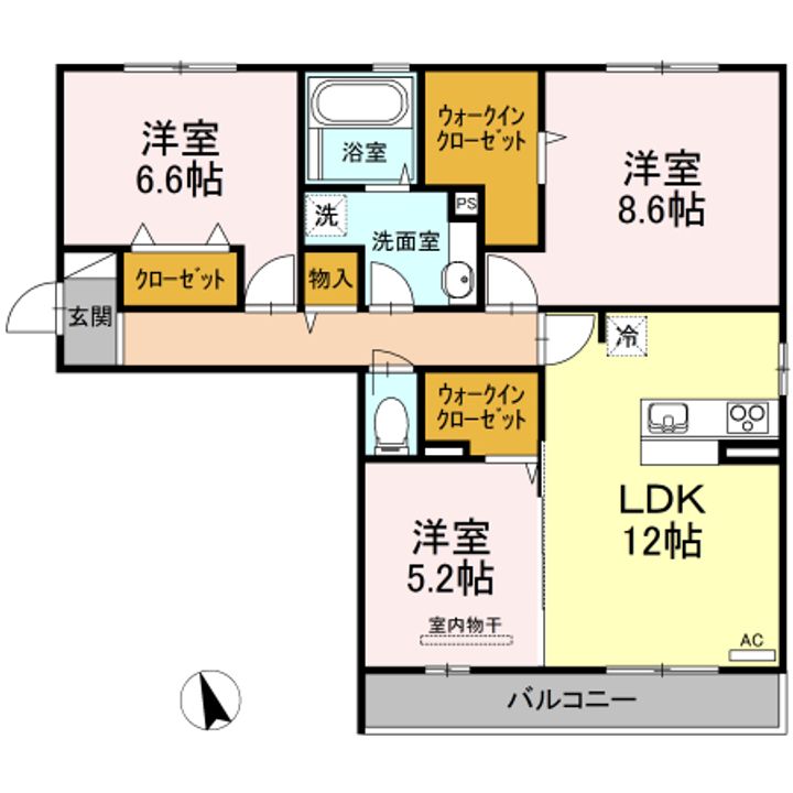 サザンソレイユの間取り