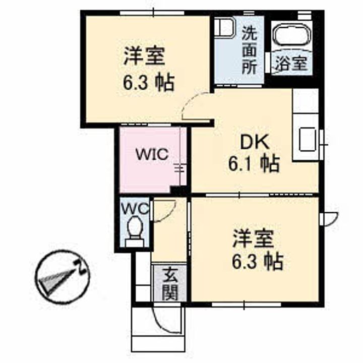 ロイヤルオークス A棟の間取り