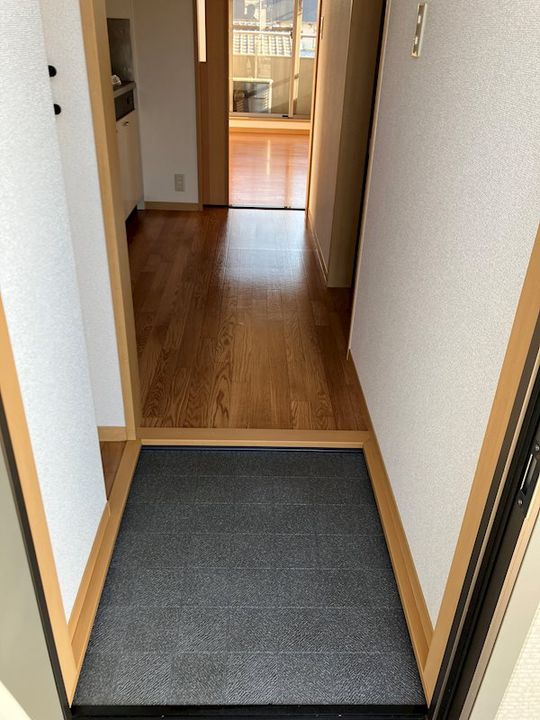 岡山県倉敷市亀島1丁目(アパート)の賃貸物件の玄関