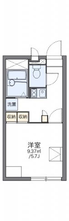 レオパレスエスポワール206の間取り