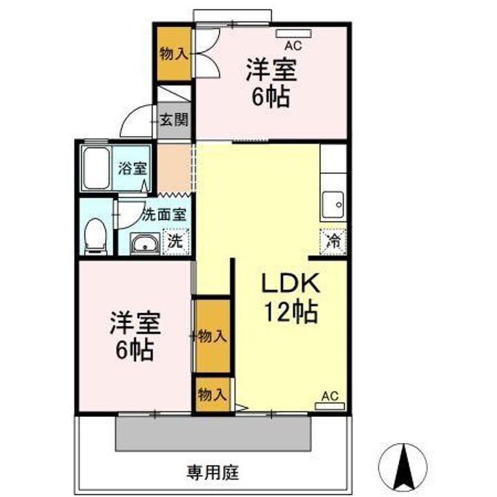 メゾン・ド・アムール A棟102の間取り