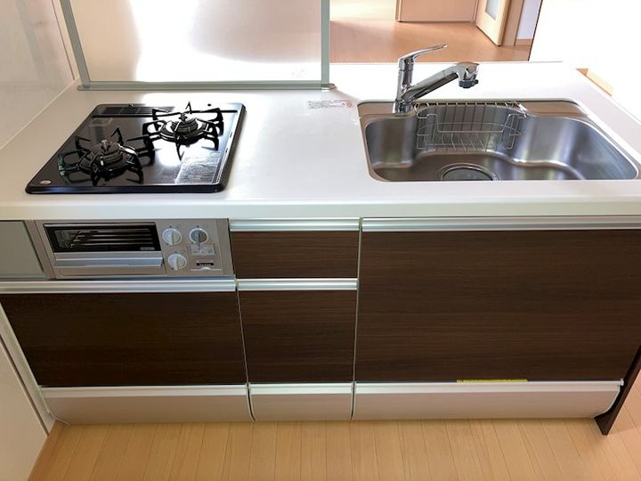 岡山県倉敷市福井(アパート)の賃貸物件202のキッチン