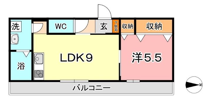 岡山県倉敷市玉島(アパート)の賃貸物件の間取り