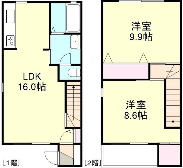 岡山県倉敷市玉島乙島(アパート)の賃貸物件の間取り
