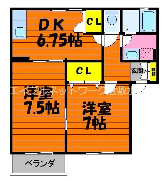 岡山県浅口市金光町大谷(アパート)の賃貸物件101の間取り