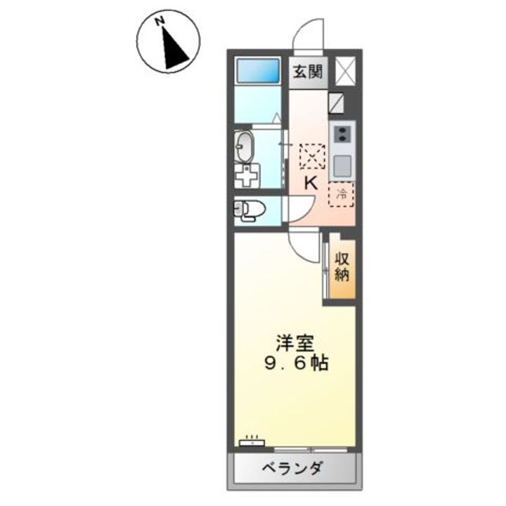 岡山県倉敷市玉島爪崎(アパート)の賃貸物件の間取り