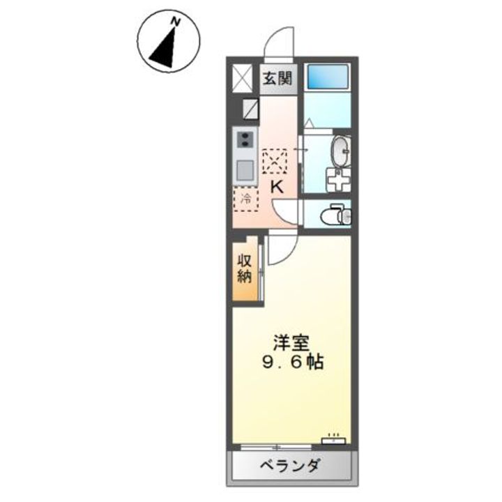 岡山県倉敷市玉島爪崎(アパート)の賃貸物件の間取り