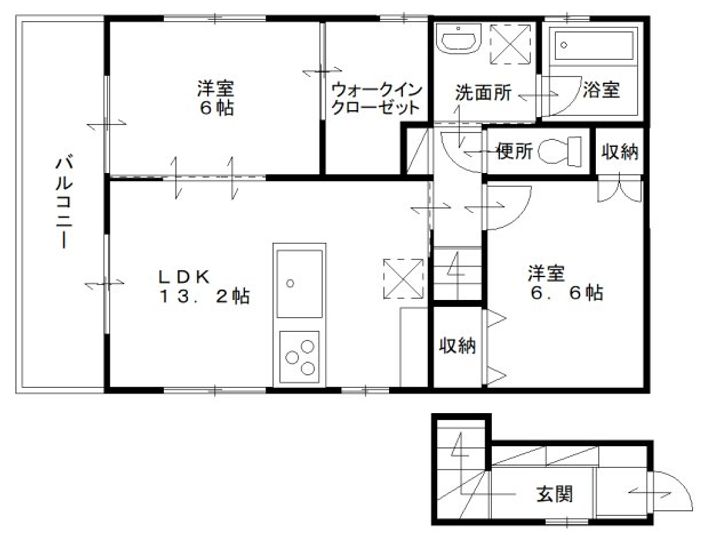 エクセレンス早島 Dの間取り