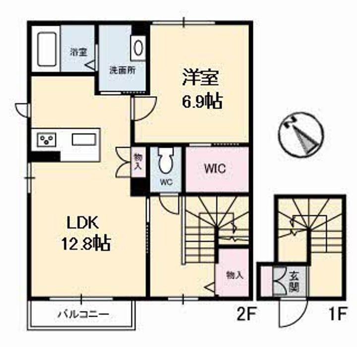 ルミナスキタヤマⅡの間取り