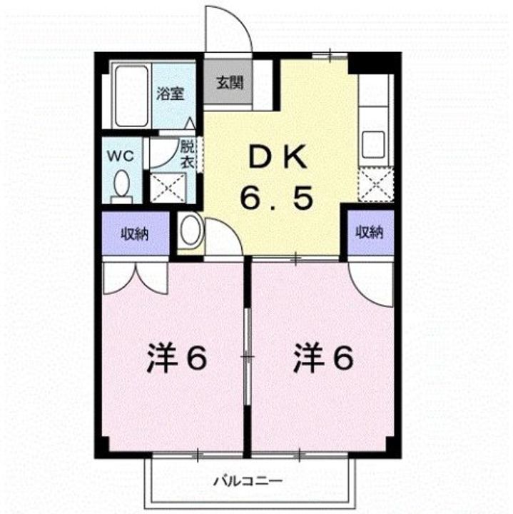 岡山県倉敷市船穂町船穂(アパート)の賃貸物件の間取り