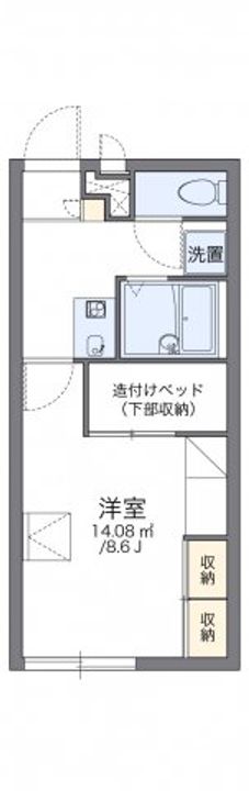 レオパレスウィスタリア坂出104の間取り