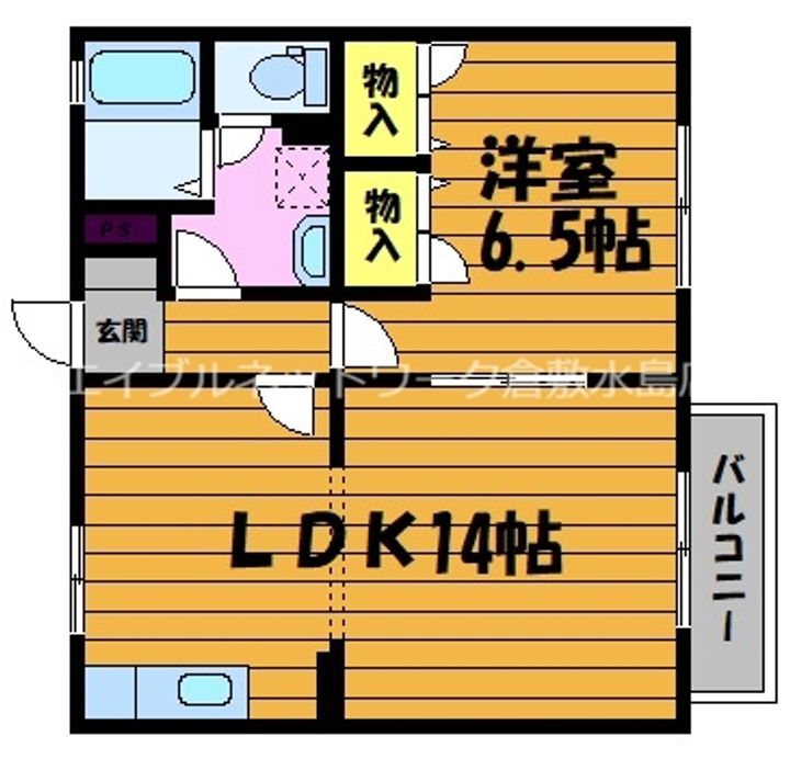 モンプリエール Aの間取り