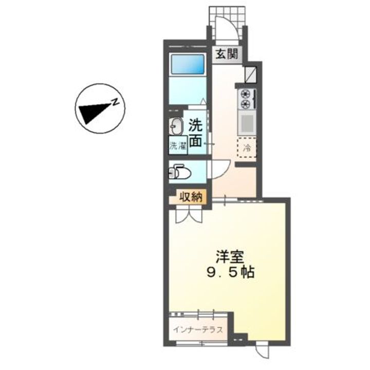 コーポレーヴ高松Ⅰの間取り