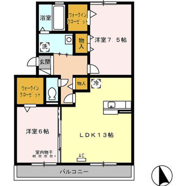 セジュール箕島の間取り