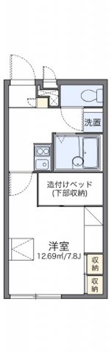 レオパレス久米東106の間取り