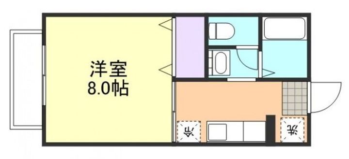 岡山県倉敷市連島町西之浦(アパート)の賃貸物件の間取り