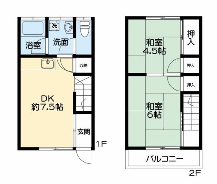 宍戸コーポA棟の間取り