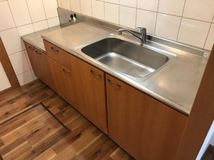 岡山県倉敷市玉島阿賀崎4丁目(アパート)の賃貸物件のキッチン