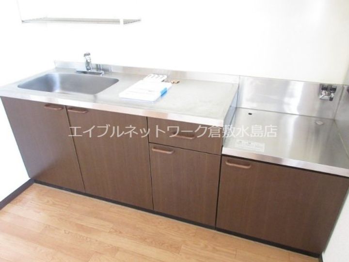 岡山県倉敷市児島田の口7丁目(アパート)の賃貸物件のキッチン