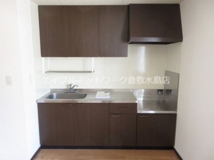 岡山県倉敷市児島田の口7丁目(アパート)の賃貸物件のキッチン