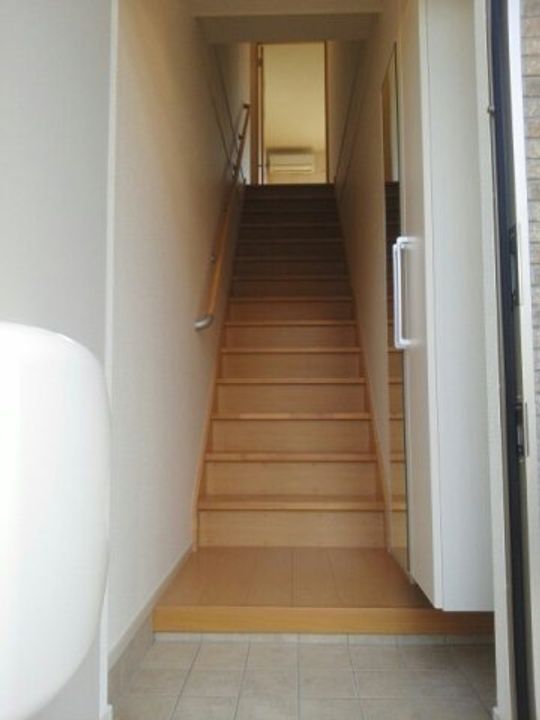 岡山県倉敷市西阿知町(アパート)の賃貸物件の玄関