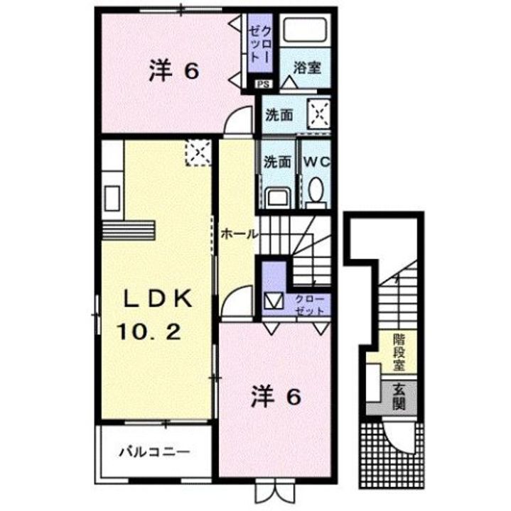 カーサフィオーレBの間取り