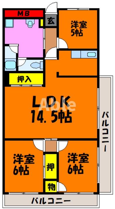 ハイマート屋島の間取り