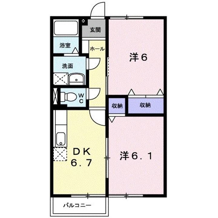 エルディムボナールAの間取り