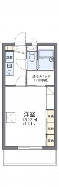 岡山県浅口市鴨方町六条院中(アパート)の賃貸物件208の間取り