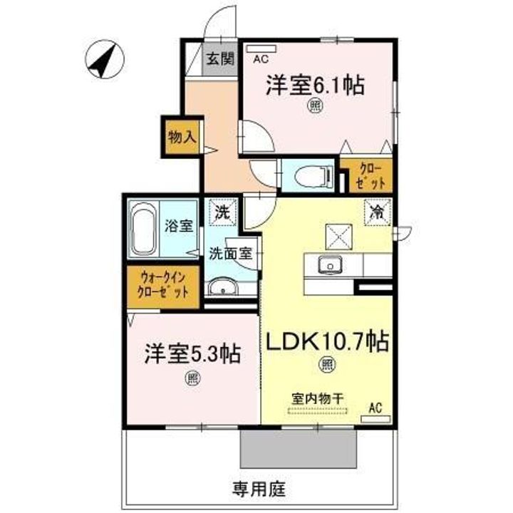 セジュール田村西 B棟の間取り