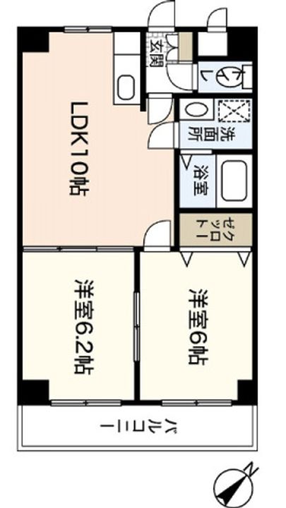 岡山県岡山市南区大福(マンション)の賃貸物件405の間取り