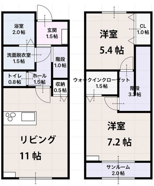岡山県倉敷市玉島(アパート)の賃貸物件103の間取り
