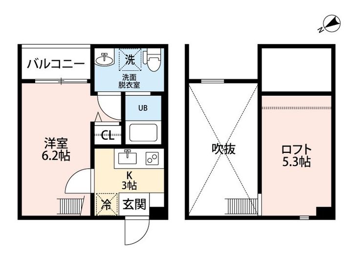 pavillon honnete biwajima103の間取り