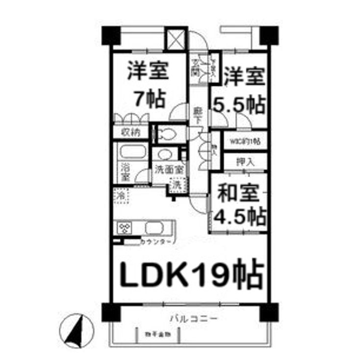 東山公園レジデンス504の間取り