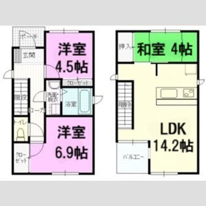 愛知県名古屋市中川区中島新町4丁目(一戸建)の賃貸物件の間取り