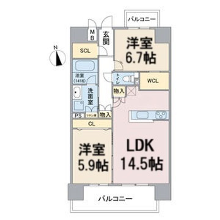 ラトゥール代官町WEST401の間取り