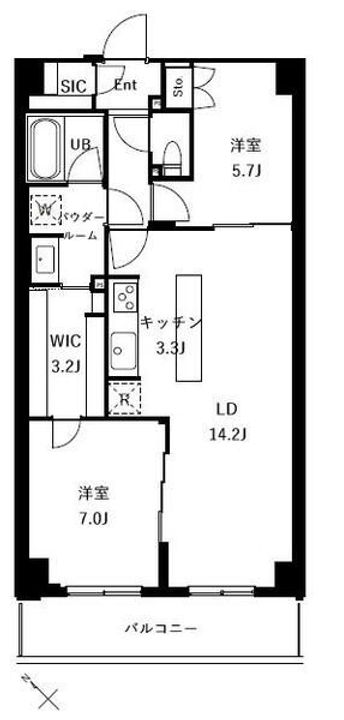 ザ・ケンジントン・レジデンスときわ台509の間取り
