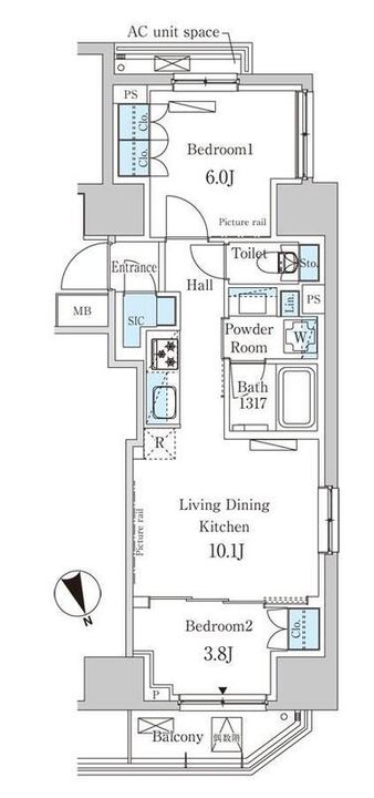 パークアクシス虎ノ門の間取り