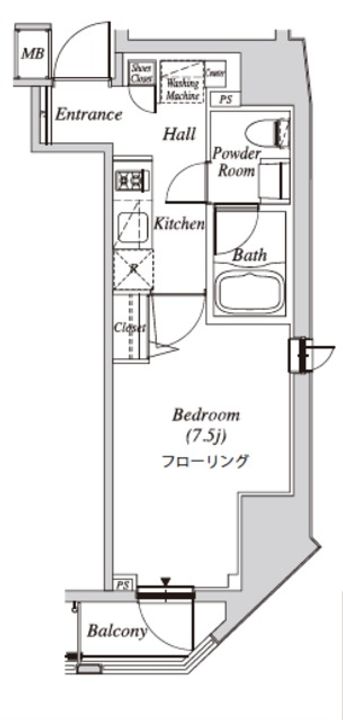クレセント虎ノ門新橋の間取り